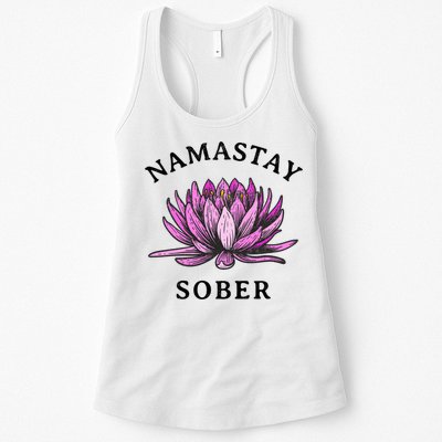 Funny Namastay Sober Na Aa 12 Step Recovery Funny Gift Womens Tank Top