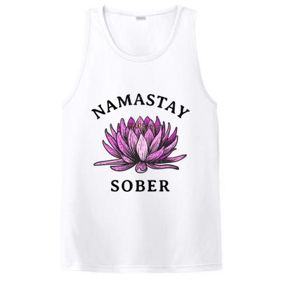 Funny Namastay Sober Na Aa 12 Step Recovery Funny Gift PosiCharge Competitor Tank