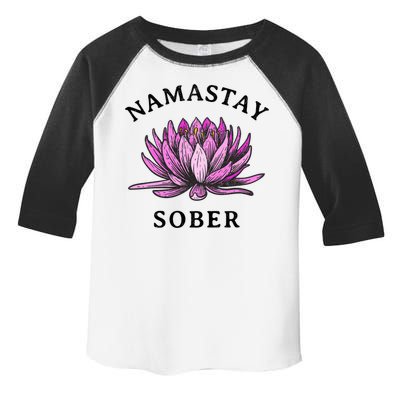 Funny Namastay Sober Na Aa 12 Step Recovery Funny Gift Toddler Fine Jersey T-Shirt