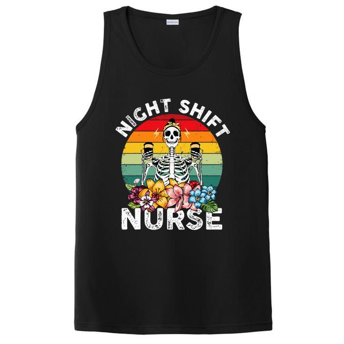 Funny Night Shift Nurse Skeleton Night Shift Nurse PosiCharge Competitor Tank