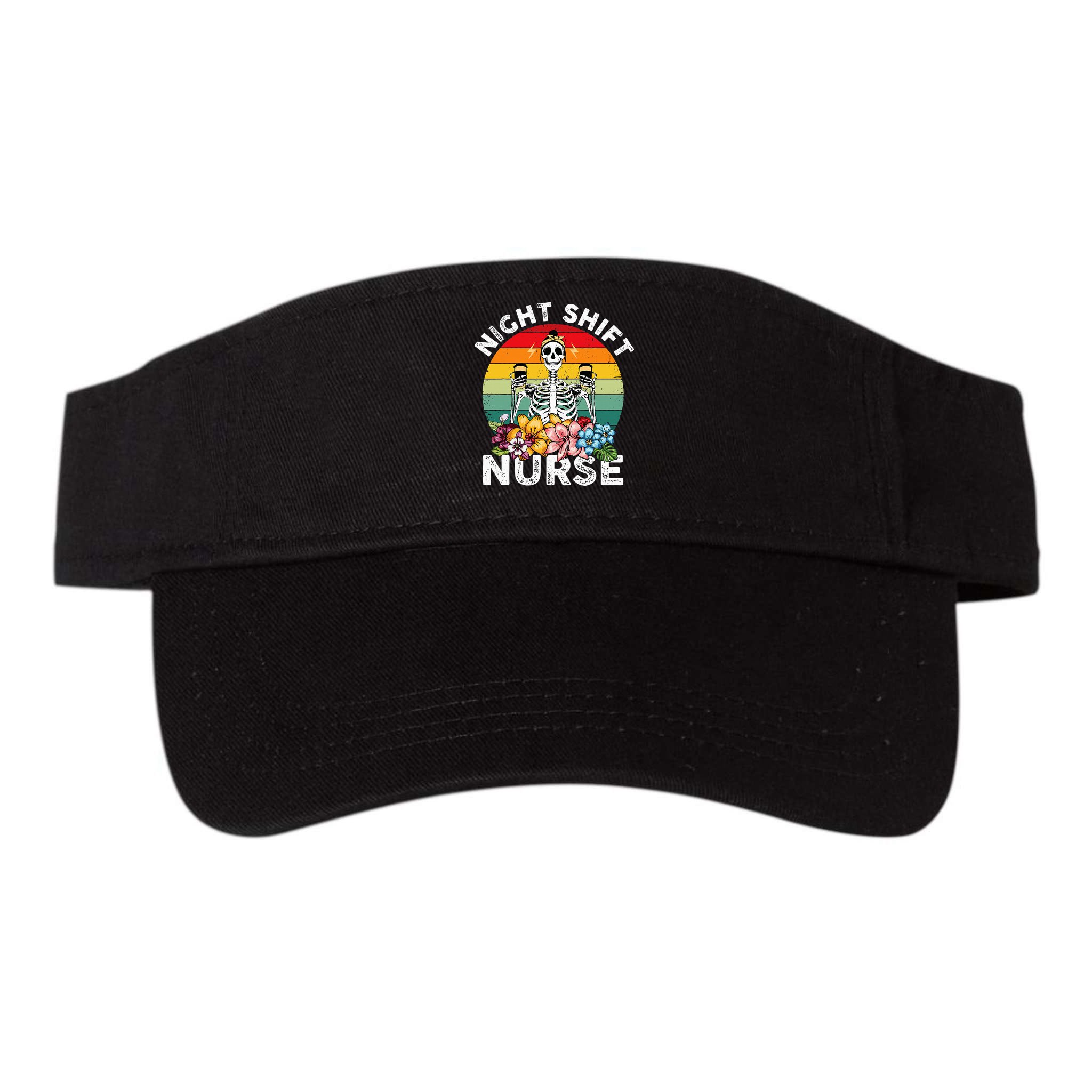 Funny Night Shift Nurse Skeleton Night Shift Nurse Visor