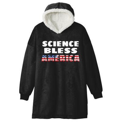 Funny Novelty Scientist Bless America Hooded Wearable Blanket