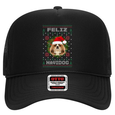 Feliz Navidog Shih Tzu Dog Funny Ugly Christmas Xmas Great Gift Trucker Hat