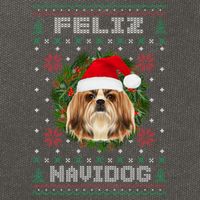 Feliz Navidog Shih Tzu Dog Funny Ugly Christmas Xmas Great Gift Cotton Canvas Backpack