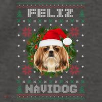 Feliz Navidog Shih Tzu Dog Funny Ugly Christmas Xmas Great Gift Vector Backpack