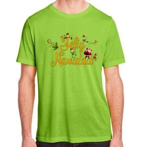 Feliz Navidad Spanish Christmas Elves Santa Adult ChromaSoft Performance T-Shirt