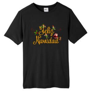 Feliz Navidad Spanish Christmas Elves Santa Tall Fusion ChromaSoft Performance T-Shirt