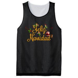 Feliz Navidad Spanish Christmas Elves Santa Mesh Reversible Basketball Jersey Tank