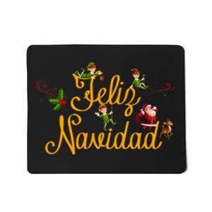 Feliz Navidad Spanish Christmas Elves Santa Mousepad