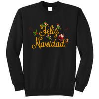 Feliz Navidad Spanish Christmas Elves Santa Tall Sweatshirt