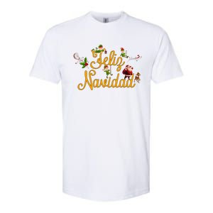 Feliz Navidad Spanish Christmas Elves Santa Softstyle CVC T-Shirt