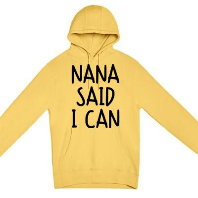 Funny Nana Said I Can Favorite Grand Funny Gift Premium Pullover Hoodie