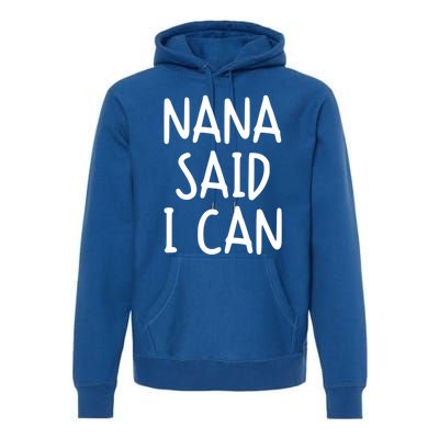 Funny Nana Said I Can Favorite Grand Funny Gift Premium Hoodie