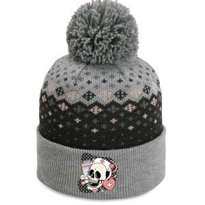 Funny Nurse Skeleton Cute Gift The Baniff Cuffed Pom Beanie