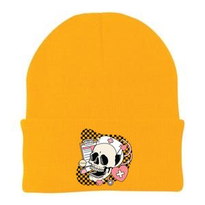 Funny Nurse Skeleton Cute Gift Knit Cap Winter Beanie