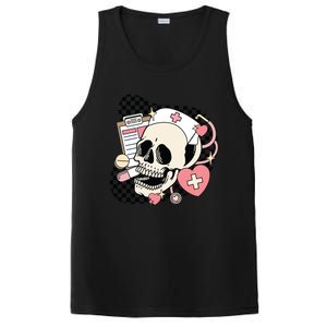 Funny Nurse Skeleton Cute Gift PosiCharge Competitor Tank