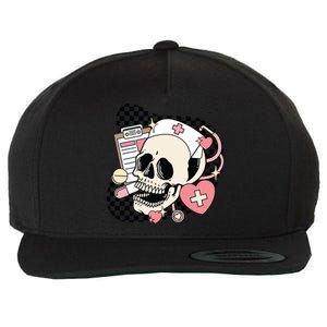 Funny Nurse Skeleton Cute Gift Wool Snapback Cap