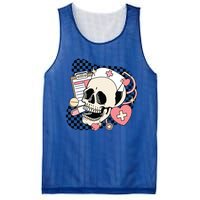 Funny Nurse Skeleton Cute Gift Mesh Reversible Basketball Jersey Tank