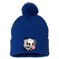 Funny Nurse Skeleton Cute Gift Pom Pom 12in Knit Beanie