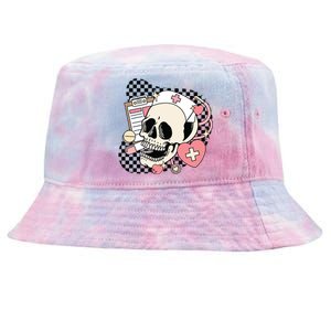 Funny Nurse Skeleton Cute Gift Tie-Dyed Bucket Hat