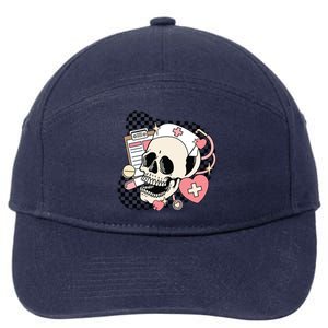 Funny Nurse Skeleton Cute Gift 7-Panel Snapback Hat