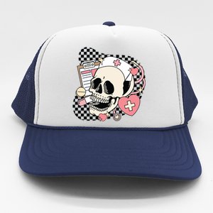 Funny Nurse Skeleton Cute Gift Trucker Hat