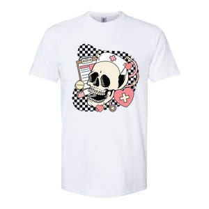 Funny Nurse Skeleton Cute Gift Softstyle CVC T-Shirt