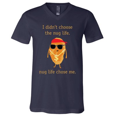 Funny Nugget Shirts Nug Life Chicken Nugget V-Neck T-Shirt