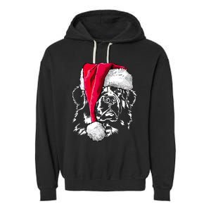 Funny Newfoundland Santa Dog Christmas Gift Garment-Dyed Fleece Hoodie