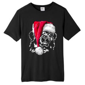 Funny Newfoundland Santa Dog Christmas Gift Tall Fusion ChromaSoft Performance T-Shirt