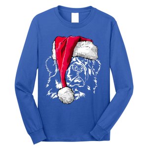 Funny Newfoundland Santa Dog Christmas Gift Long Sleeve Shirt