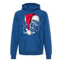 Funny Newfoundland Santa Dog Christmas Gift Premium Hoodie