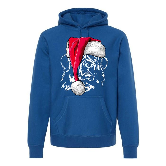 Funny Newfoundland Santa Dog Christmas Gift Premium Hoodie