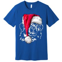 Funny Newfoundland Santa Dog Christmas Gift Premium T-Shirt