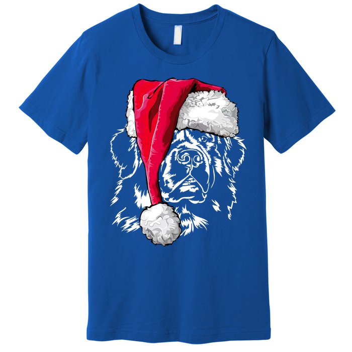 Funny Newfoundland Santa Dog Christmas Gift Premium T-Shirt