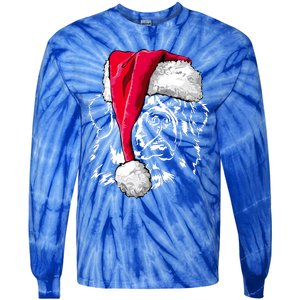 Funny Newfoundland Santa Dog Christmas Gift Tie-Dye Long Sleeve Shirt