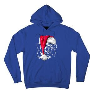 Funny Newfoundland Santa Dog Christmas Gift Tall Hoodie