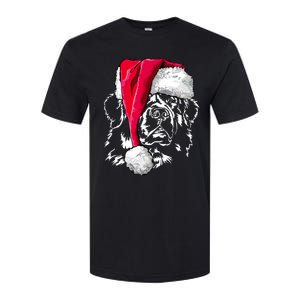 Funny Newfoundland Santa Dog Christmas Gift Softstyle CVC T-Shirt