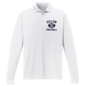 Friday Night Sport Fan Riggins Rigs Dillon 33 Football Performance Long Sleeve Polo