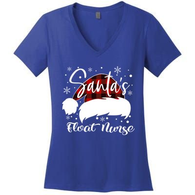 Float Nurse Santas Favorite Nurse Float Nurse Emt Cma Er Elf Gift Women's V-Neck T-Shirt