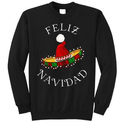 Feliz Navidad Santa Hat Sombrero Funny Christmas In Mexico Sweatshirt