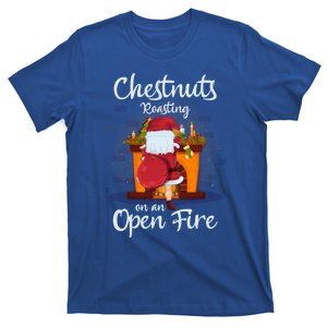 Funny Naughty Santa Dirty Pun Roasting Nuts Adult Christmas Gift T-Shirt