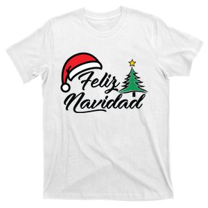 Feliz Navidad Spanish Christmas Santa Hat Merry Christmas T-Shirt