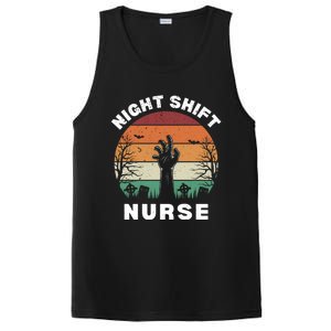 Funny Night Shift Nurse Spooky Halloween Rn Nurses Gift PosiCharge Competitor Tank