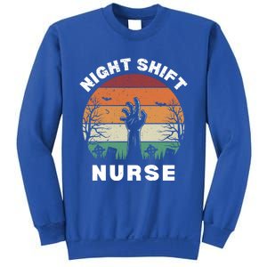 Funny Night Shift Nurse Spooky Halloween Rn Nurses Gift Sweatshirt