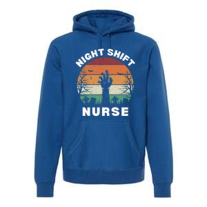 Funny Night Shift Nurse Spooky Halloween Rn Nurses Gift Premium Hoodie