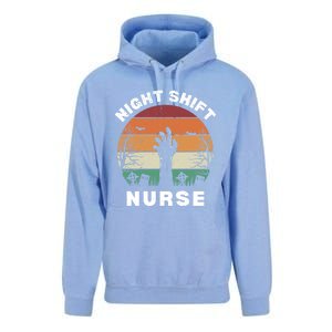 Funny Night Shift Nurse Spooky Halloween Rn Nurses Gift Unisex Surf Hoodie