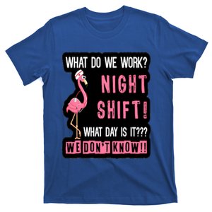 Flamingo Night Shift Nurse Gift T-Shirt