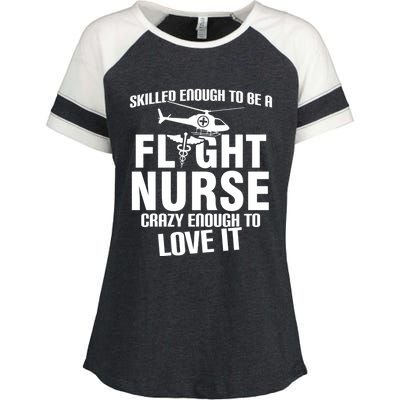 Flight Nurse Skilled Crazy Practitioner Nursing Rn Gift Enza Ladies Jersey Colorblock Tee