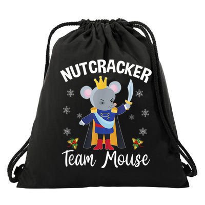 Funny Nutcracker Soldier Toy Christmas Dance Team Mouse Drawstring Bag